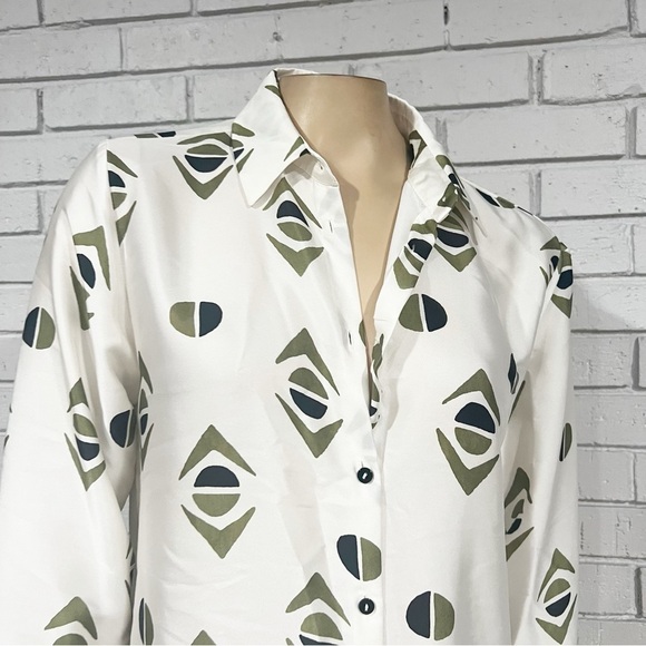 Zara Geometric Print Effect Shirt - Picture 2 of 8
